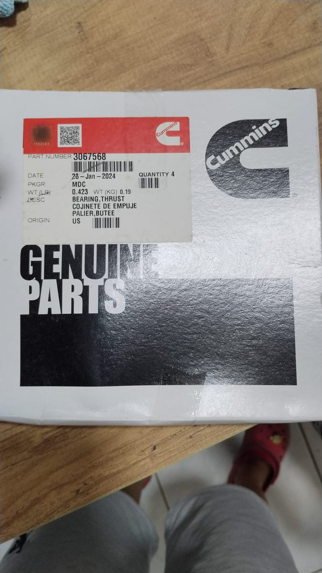 3067568 4 adet thrust bearing