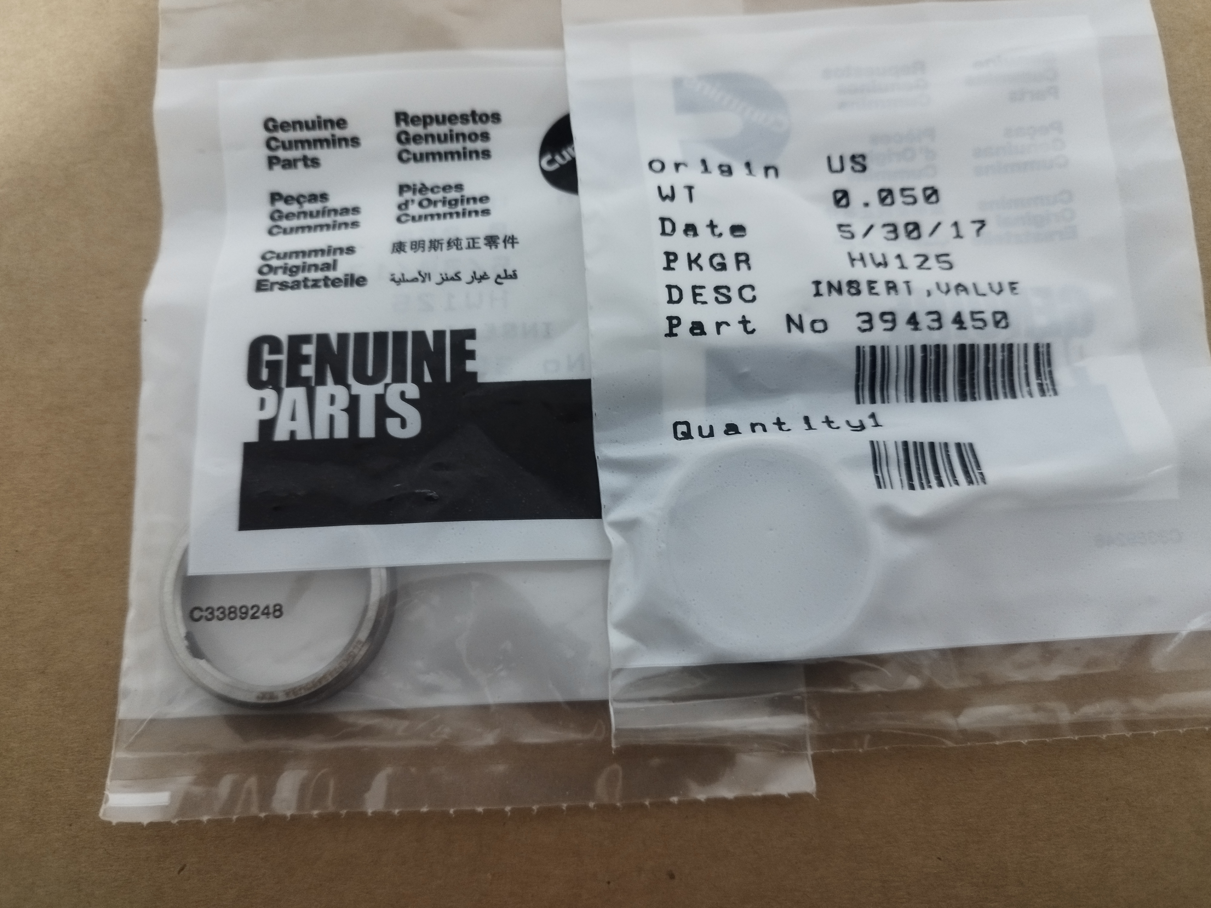 3943450 Insert Valve