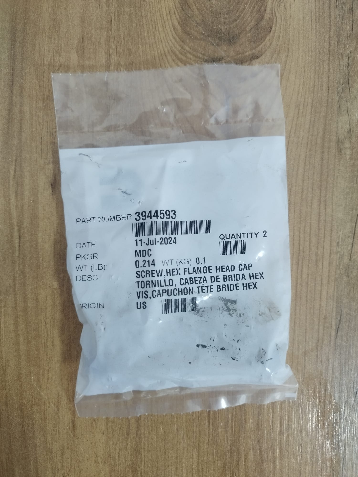3944593 SCREW  Hex Flange